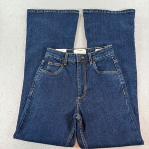 Cotton‎ On Original Flare Jeans High Rise Rinse Blue Women's US 2 NWT